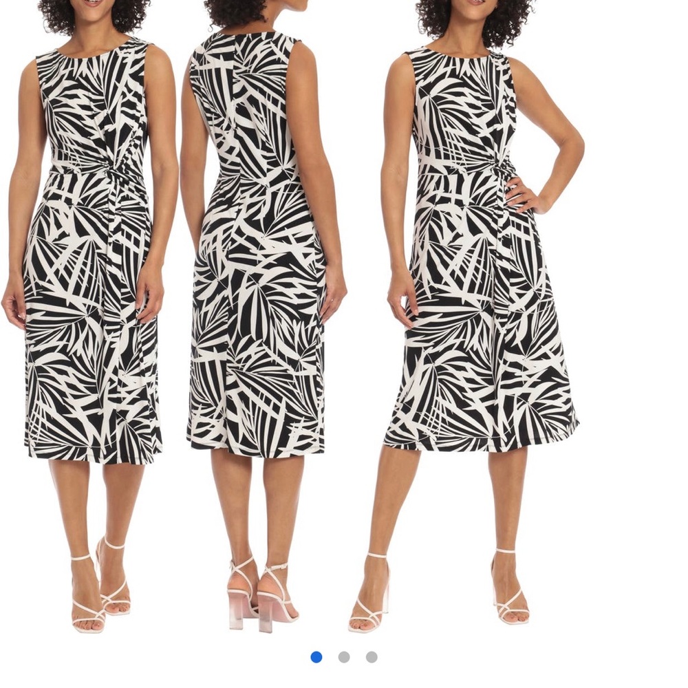 Maggy London Side Twist Sleeveless MIDI Dress 10P